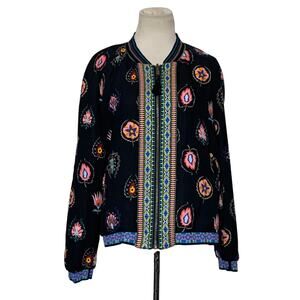 Desigual Floral Reversible Bomber Jacket size XL